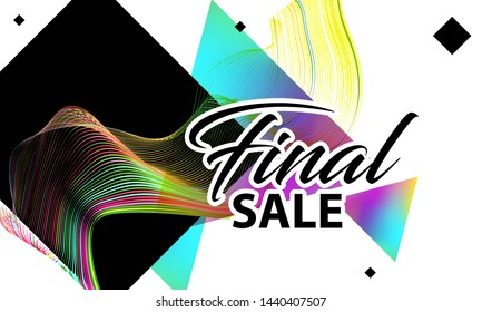 Art black friday banner white Final Sale background summer triangle vector futuristic light minimal