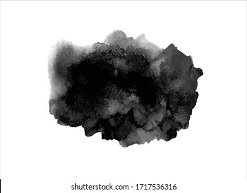 fondo de pintura de pincel abstracto con tinta negra