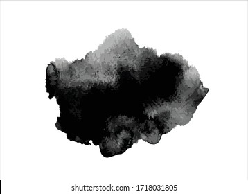 fondo de pintura de pincel abstracto con tinta negra