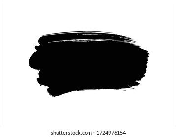 fondo de pintura de pincel abstracto con tinta negra