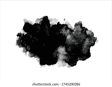 art black ink abstract brush stroke paint background