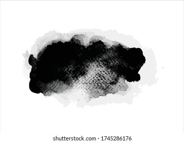 art black ink abstract brush stroke paint background
