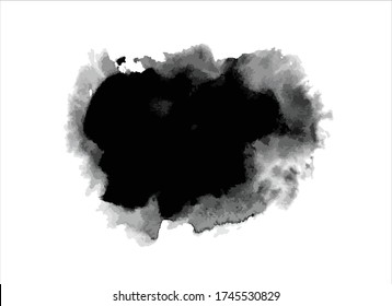 art black ink abstract brush stroke paint background