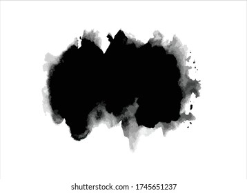 art black ink abstract brush stroke paint background