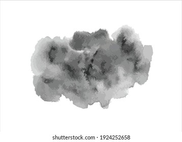abstrakter, schwarzer Pinselstrich, Farbverlauf-Hintergrund