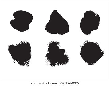 fondo de pintura de pincel abstracto con tinta negra