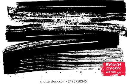 art black ink abstract brush stroke paint background Grunge Paint Roller . Vector brush Stroke . Distressed banner . Black stripes isolated. paintbrush collection . Modern Textured shape.Grunge eps8