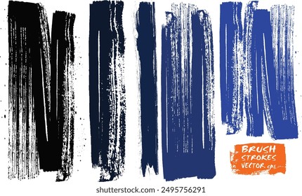 art black ink abstract brush stroke paint background Grunge Paint Roller . Vector brush Stroke . Distressed banner . Black stripes isolated. paintbrush collection . Modern Textured shape, eps8