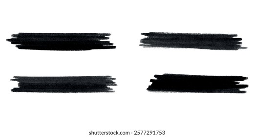 art black ink abstract brush stroke paint background Grunge Paint Roller . Vector brush Stroke . Distressed banner . Black stripes isolated. paintbrush collection . Modern Textured shape