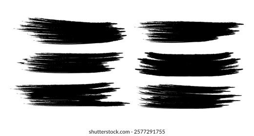 art black ink abstract brush stroke paint background Grunge Paint Roller . Vector brush Stroke . Distressed banner . Black stripes isolated. paintbrush collection . Modern Textured shape