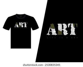 Art Black T Shirt Design