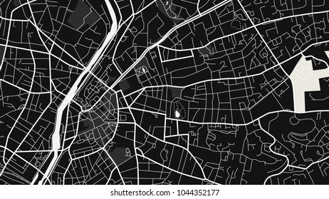 ciudad del mapa blanco y negro del arte