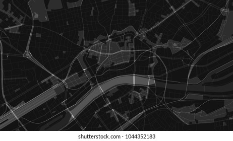 art black white map city