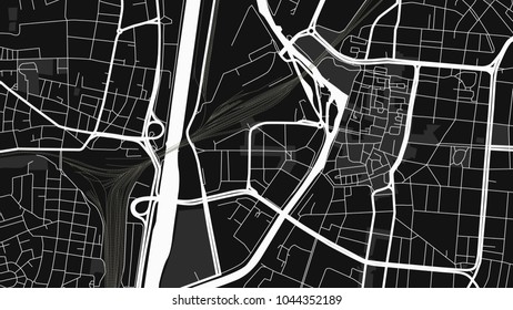 art black white map city