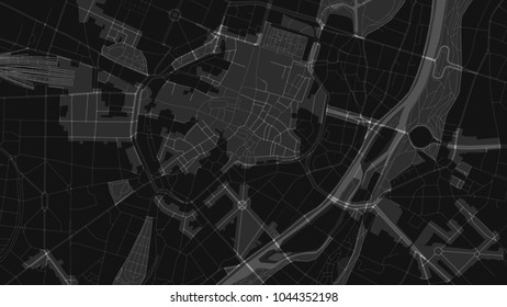 art black white map city