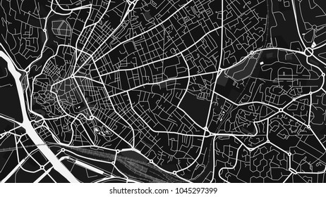 Art Black White Map City Stock Vector (Royalty Free) 1045297399