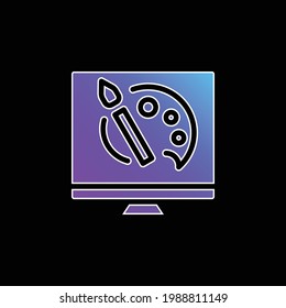 Icono de vector de degradado azul