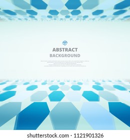 Art of blue molecules abstract background for business presentation. Illustration eps10