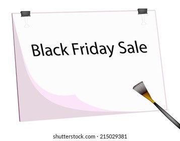Art Board or Artist Clipboard  with Word "Black Friday Sale" for Shopping Season and Biggest Discount Promotion in A Year. 