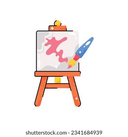 Eslabón relleno del vector del doodle de cartón de arte Sticker. archivo EPS 10
