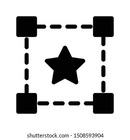 art board glyph flat vector icon