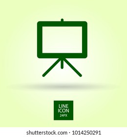 Art board minimal vector icon. Canvas flat line icon for websites and mobile minimalistic flat design.