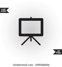 Art board minimal vector icon. Canvas flat line icon for websites and mobile minimalistic flat design.