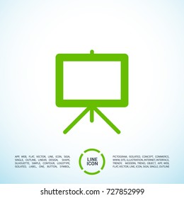 Art board minimal vector icon. Canvas flat line icon for websites and mobile minimalistic flat design.