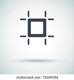 Art board minimal vector icon. Board flat line icon for websites and mobile minimalistic flat design.
