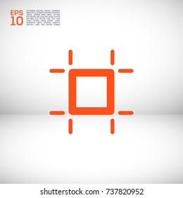 Art board minimal vector icon. Board flat line icon for websites and mobile minimalistic flat design.