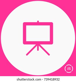 Art board minimal vector icon. Canvas flat line icon for websites and mobile minimalistic flat design.