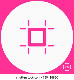 Art board minimal vector icon. Board flat line icon for websites and mobile minimalistic flat design.