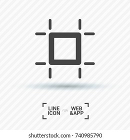 Art board minimal vector icon. Board flat line icon for websites and mobile minimalistic flat design.
