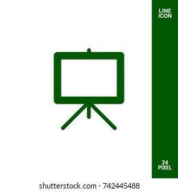 Art board minimal vector icon. Canvas flat line icon for websites and mobile minimalistic flat design.