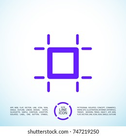 Art board minimal vector icon. Board flat line icon for websites and mobile minimalistic flat design.