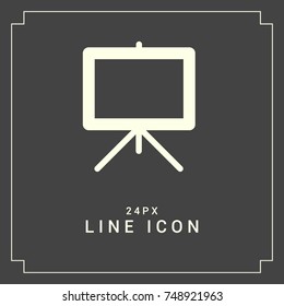 Art board minimal vector icon. Canvas flat line icon for websites and mobile minimalistic flat design.