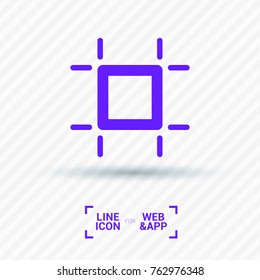 Art board minimal vector icon. Board flat line icon for websites and mobile minimalistic flat design.