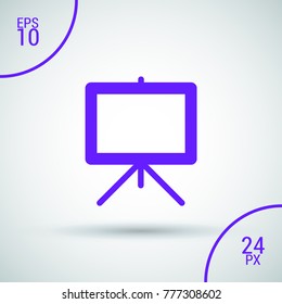 Art board minimal vector icon. Canvas flat line icon for websites and mobile minimalistic flat design.