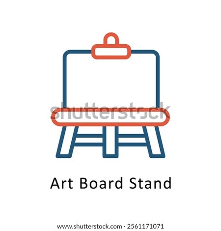 Art Board Stand Vector Two Color Icon. Eps file 10