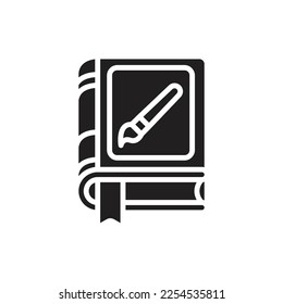 Kunstbuch-Vektorgrafik mit ausgefülltem Symbol