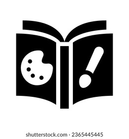 art book glyph icon illustration vector graphic. Simple element illustration vector graphic, suitable for app, websites, and presentations isolated on white background