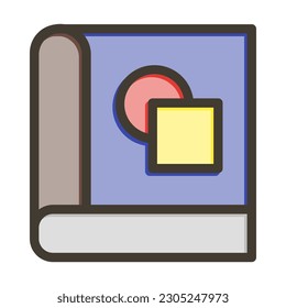 Art Book Thick Line Filled Colors For Personal And Commercial Use.
