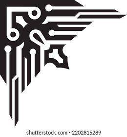 Art border avant garde style can be used for script, card, aesthetic art etc
