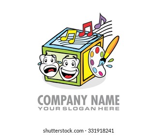 art box toy kids childish logo image icon