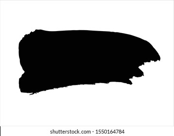 art brush abstract black ink paint stroke background vector