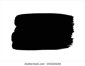 art brush abstract black ink paint stroke background vector