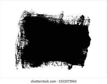 art brush abstract black ink paint stroke background vector
