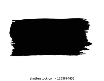 art brush abstract black ink paint stroke background vector