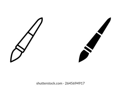 Art Brush-Symbolsatz. flache Illustration von Vektorsymbol auf weißem Hintergrund