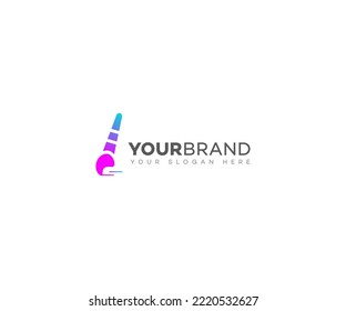 art brush logo Vector Template Symbol .